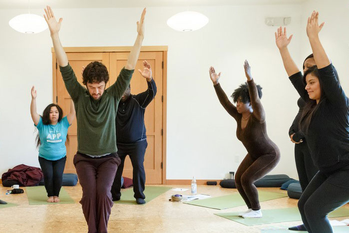 Campus Community yoga class